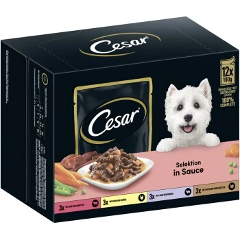Cesar Portionsbeutel Multipack Selektion In Sauce 48x100g 3 Cesar Portionsbeutel Multipack Selektion In Sauce 48x100g
