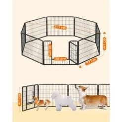 FEANDREA L Hundezaun 8 Platten Schwarz Schwarz 1,6 M, 1,6 M, 60 Cm -Haustierparadies 3ffca129d1f86181641ce823b0b62faeeca02ca1 1500921 de DE 9775d720222c360ea9454ad120deebae0c16c145McbC69