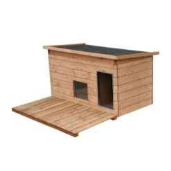 Sauerland Luxus Hundehütte Lassie Mit Vorraum Und Iso-Glasfenster Mit Liegerost