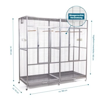 Montana Cages Voliere New Sydney II Hellgrau 4 Montana Cages Voliere New Sydney II Hellgrau – Bild 2