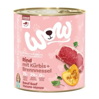 WOW Junior 6x800g Rind Mit Kürbis 3 WOW Junior 6x800g Rind Mit Kürbis