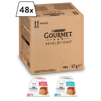 GOURMET Revelations Mousse In Sauce 48x57g Lachs 3 GOURMET Revelations Mousse In Sauce 48x57g Lachs