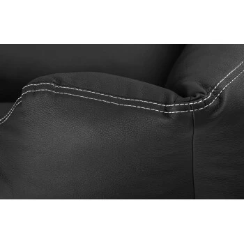 Knuffelwuff Kunstleder Hundebett Sidney Schwarz M-L 4 Knuffelwuff Kunstleder Hundebett Sidney Schwarz M-L – Bild 2