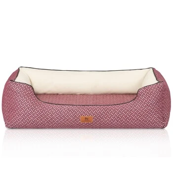 Knuffelwuff Orthopädisches Design Hundebett Sanford Rot M-L 6 Knuffelwuff Orthopädisches Design Hundebett Sanford Rot M-L – Bild 4