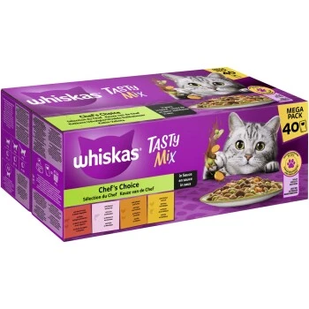 Whiskas Tasty Mix Multipack Chef's Choice In Sauce 40 X 85g 3 Whiskas Tasty Mix Multipack Chef's Choice In Sauce 40 X 85g