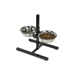 AniOne Doppelnapfständer Edelstahl 2x700 Ml