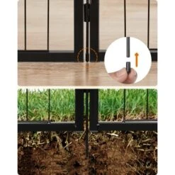 FEANDREA L Hundezaun 8 Platten Schwarz Schwarz 1,6 M, 1,6 M, 60 Cm -Haustierparadies 98cb85f4dae3237153060ae5a7986d45ca8aa7af 1500921 de DE 5d574e8d4e49ee98f0c5b6342dd79c17caedda798sQTYc