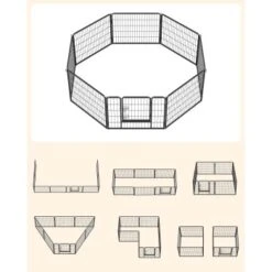 FEANDREA L Hundezaun 8 Platten Schwarz Schwarz 1,6 M, 1,6 M, 60 Cm -Haustierparadies b23b278b69fecf8a66a13109adddec767e797baa 1500921 de DE 979714d5ae62bcc756681c3be5581a60fafc76b5efi4HF