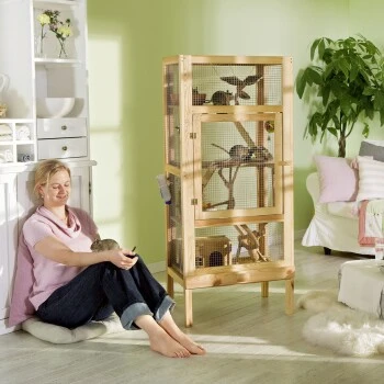 Silvio Design Kleintiervoliere Woody 3 Silvio Design Kleintiervoliere Woody